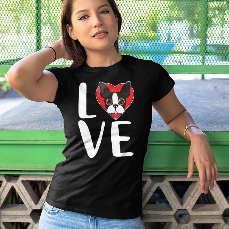 Boston Terrier Love Dog Owner Women's T-Shirt