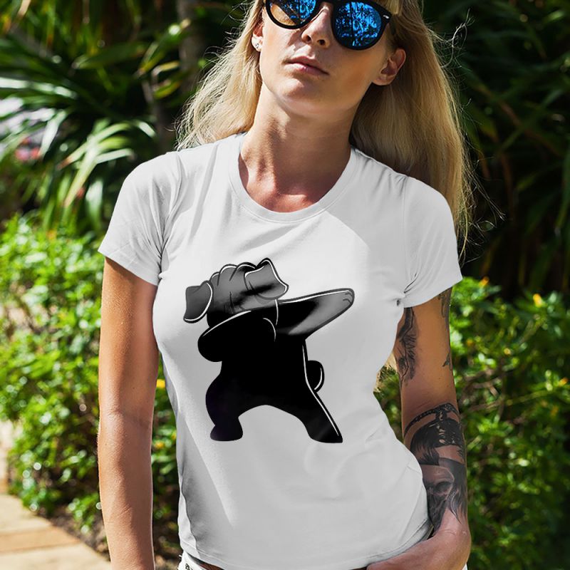 Dabbing Black Pug Women's T-Shirt