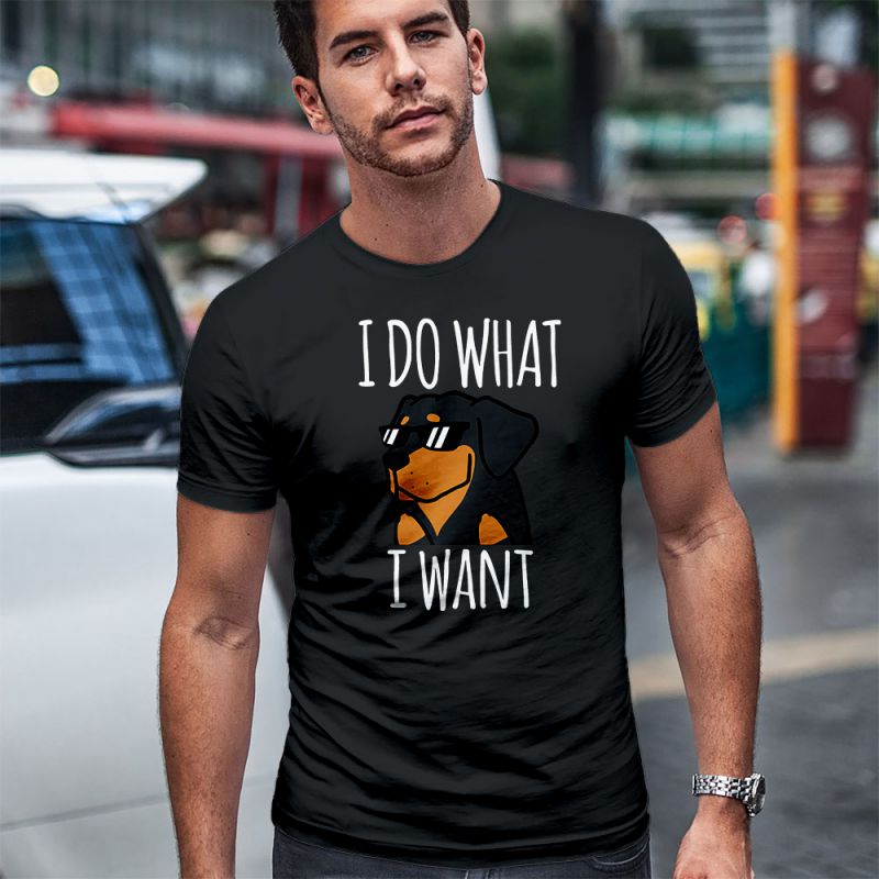 Funny I Do What I Want Rottweiler Men's T-Shirt