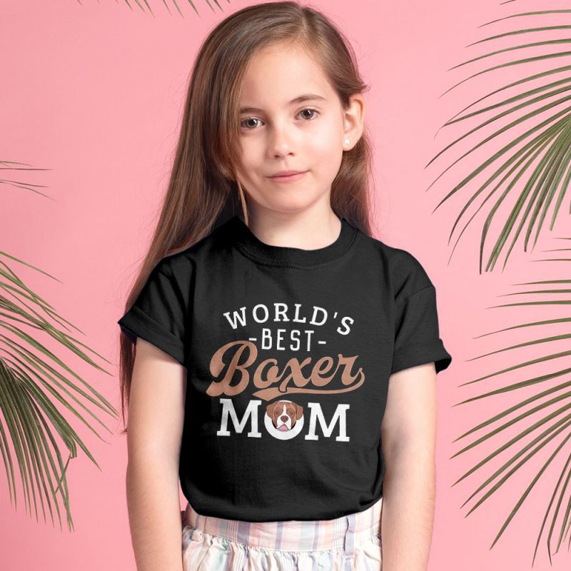World's Best Boxer Mom Unisex Youth Kids T-Shirt
