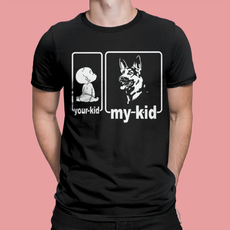 Your Kid My German Shepherd Mom Dad Men's T-Shirt