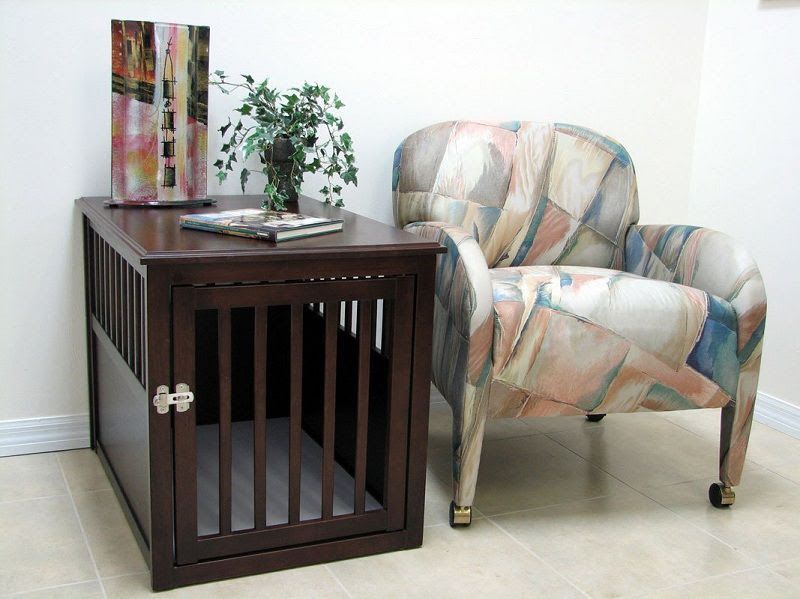 Best decorative dog crates. Dog kennel end table, crate TV stand reviews