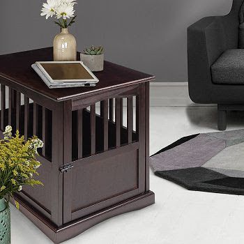 Best decorative dog crates. Dog kennel end table, crate TV stand reviews
