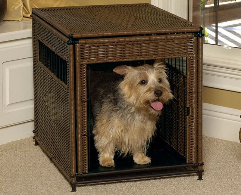 Best decorative dog crates. Dog kennel end table, crate TV stand reviews