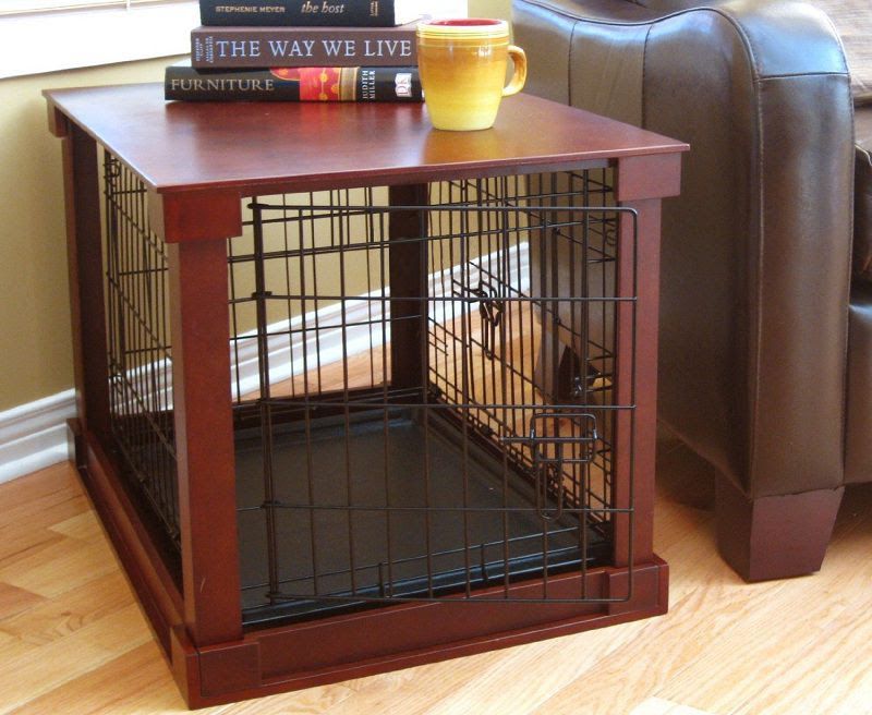 Best decorative dog crates. Dog kennel end table, crate TV stand reviews