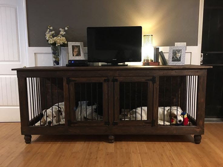 Best decorative dog crates. Dog kennel end table, crate TV stand reviews